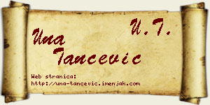 Una Tančević vizit kartica